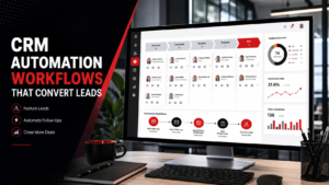 High-performance website dashboard showing speed, SEO, conversions, and lead generation.